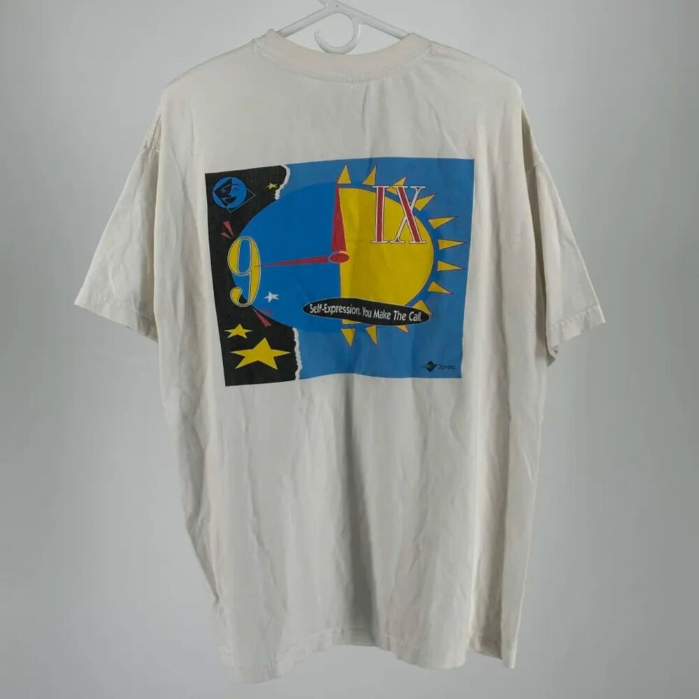 Vintage Sprint Cellular Moonlight Madness Telephone Internet Promo T-Shirt Sz XL